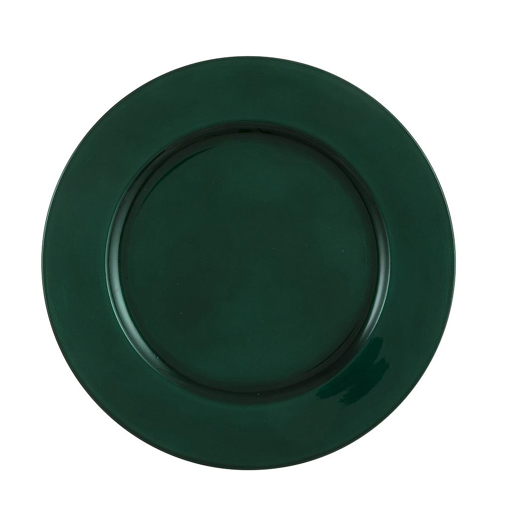 MILA décoration assiette vert diam: 33cm