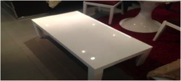 Table basse 1000x600x370 Laque blanc