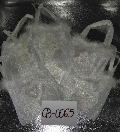 [CB-0065] Sac de noel blanc ou suspension 6pcs