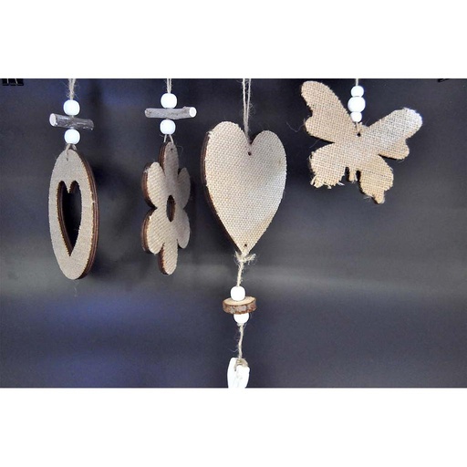 [CB-0147] Suspension de noel papillon/coeur/fleur a l'unité