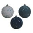 [KAE-020323] Boules velours perles et sequins 3 col assortie dia:  8 cm