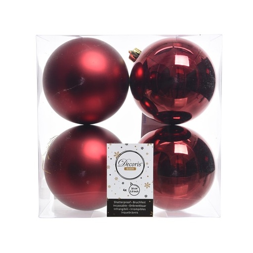 [KAE-022168] Boules de noel bordeaux dia10cm