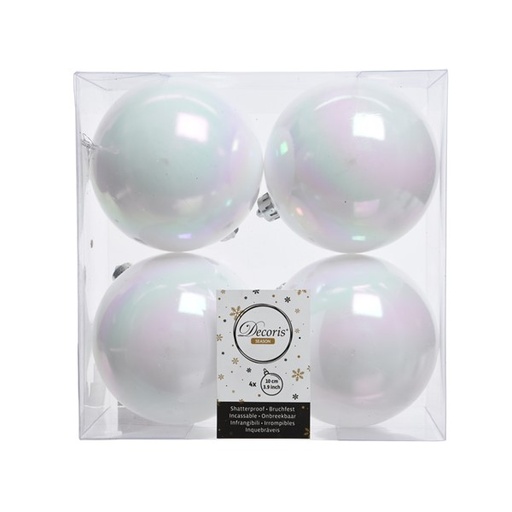 [KAE-022169] Boules de noel blanc/irisé dia10cm