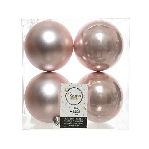 [KAE-022215] Boule de noel dia:10cm 4pcs Rose Poudre