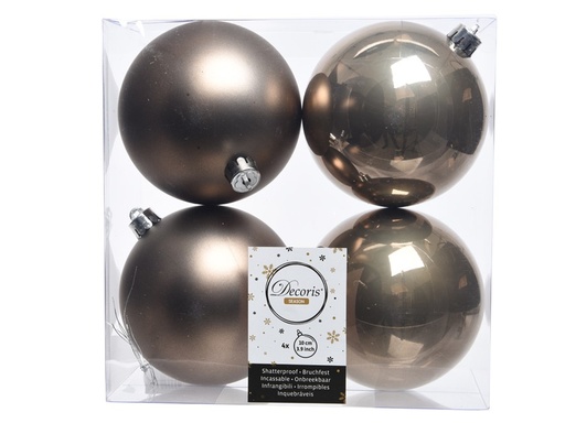 [KAE-022229] Boules de noel brun cashmere dia10cm