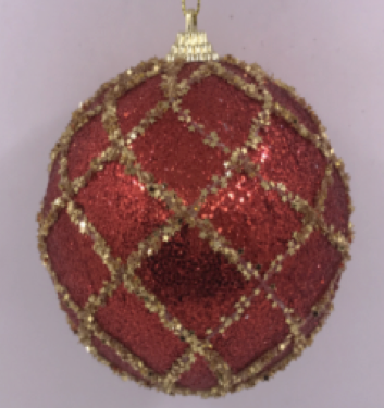 [CT-372] Boule de noel Rouge 8cm 6pcs 
