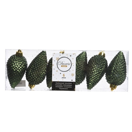 [KAE-028608] Pomme pin plast paill a s/susp Vert pin dia4,5*5cm