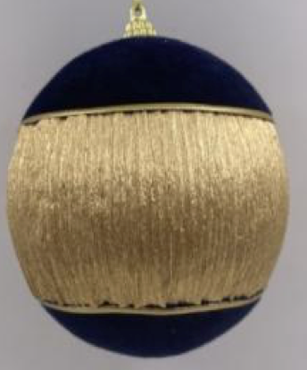 [CT-405] Boule de noel Bleu Nuit 8cm 6pcs