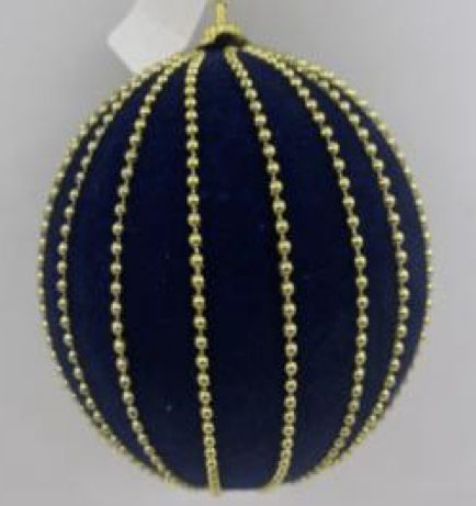 [CT-406] Boule de noel Bleu Marine 10cm 4pcs