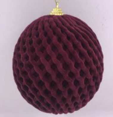 [CT-421] Boule de noel Bordeaux 8cm 6pcs