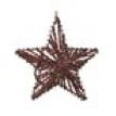 [KAE-380394] Etoile fer paillettes à corde brun foncé dia: 15 cm - H: 0,50 cm 