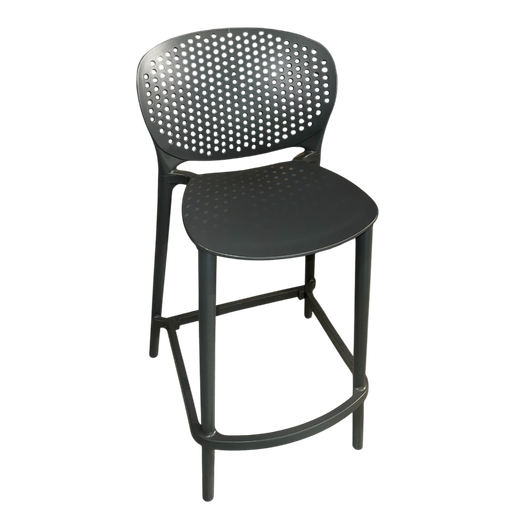 [DHF-303APP1BLACKGREY] Chaise de comptoir H:65cm Gris Anthracite