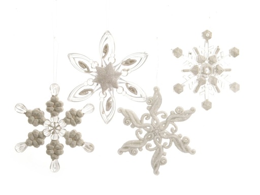 [KAE-520133] Flocon de neige plast blanc dia12cm