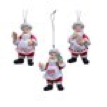 [KAE-530515] Père noël poly 3 ass rouge L: 9,50 cm - W: 5,50 cm - H: 9 cm