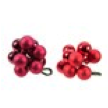 [KAE-715075] Boules sur fil verre brillant, mat mix rouge nöel/couleur(s) dia: 2 cm 