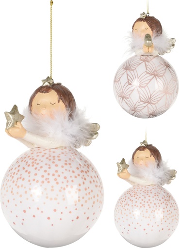 [KOO-APF479640] Suspension de noel Ange Blanc 16cm
