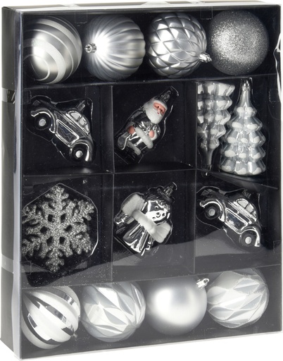 [KOO-CAN223110] Boule de noel set 20pcs Silver