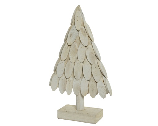 [KAE-760155] Sapin en bois de pin Blanchi 38*23*7