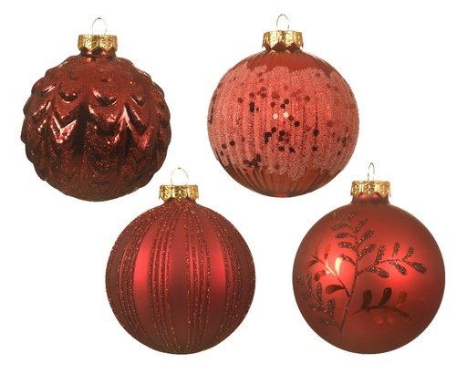 [KAE-062577] Boule de noel en verre  assortie dia8cm (copie)