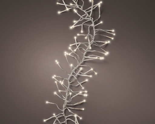 [KAE-494768] Guirlande lumineuse grappe CLUSTER 14m 1512led Blanc chaud 8fonctions
