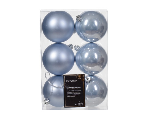 [KAE-022115] Boule de noel brillant mat paillettes mix dia:10cm 4pcs Bleu Sucré (copie)