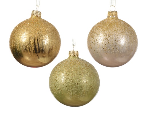 [KAE-052302] Boule de noel brillant 8cm assorti