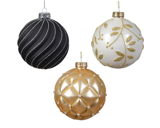 [KAE-062656] Boule de noel mix dia:8cm Perle/Rose (copie)