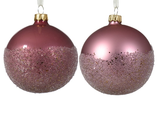 [KAE-151792] Boule de noel dia:8cm Rose