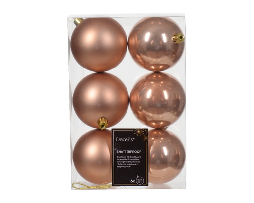 [KAE-022117] Boule de noel dia:8cm 6pcs Rosé pétillant