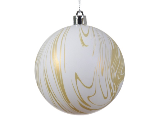 [KAE-025978] Boule de noel Nebuleuse dia:8cm Blanc Hiver