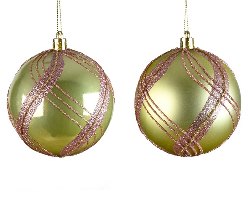 [KAE-029437] Boule de noel brillant mat dia:8cm Pistache (copie)