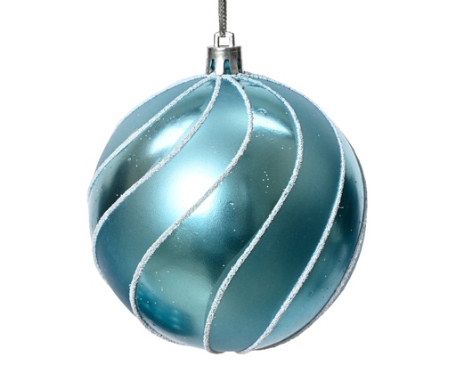 [KAE-029446] Boule de noel dia:8cm Bleu sucré