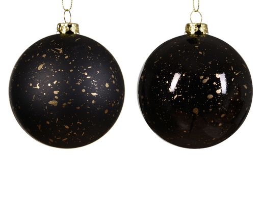 [KAE-029472] Boule de noel dia:8cm Noir