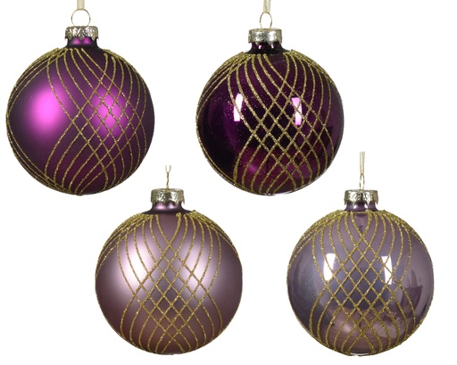 [KAE-070293] Boule de noel dia:8cm assorti