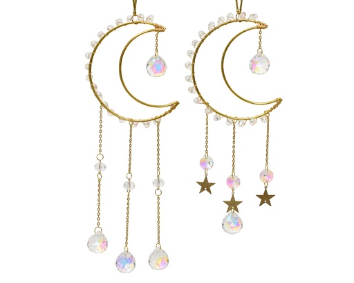 [KAE-740629] Lune fer goutte acryl Or 25*2*10cm