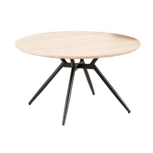 [MAT-CT522-6086A] Table basse ronde Diam.80xH45cm plateau #6086 Bois clair
