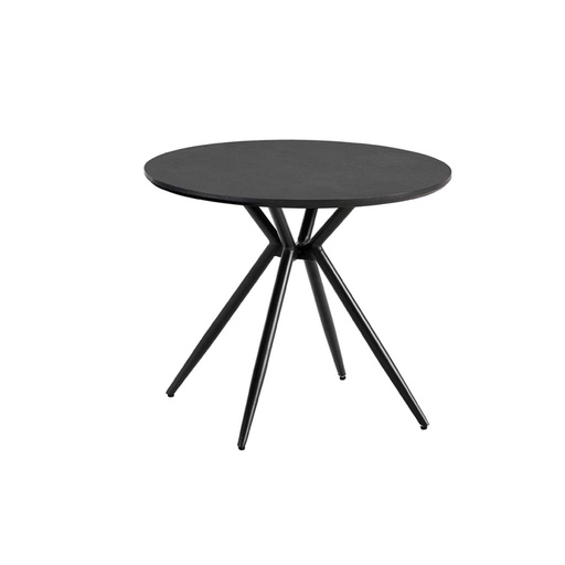 [MAT-CT522-BK01B] Table basse ronde Diam.60xH50cm plateau #BK-01 Noir