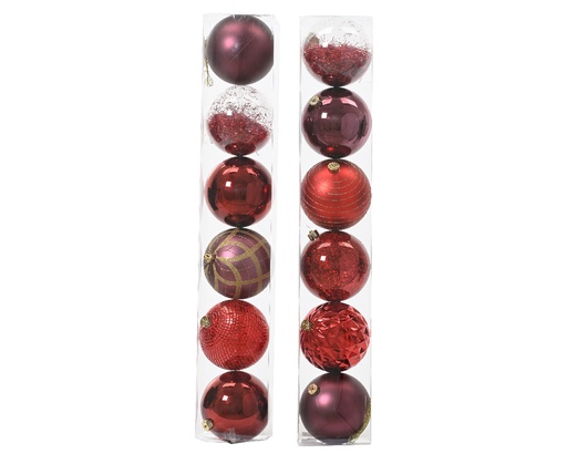 [KAE-021575] Boule de noel dia:15cm 6pcs Rouge