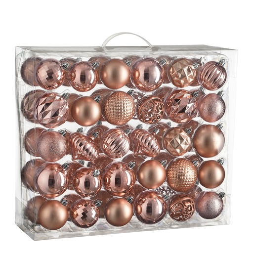 [EDE-1170664] Boule de noel dia:7cm 60pcs Rouge Foncé