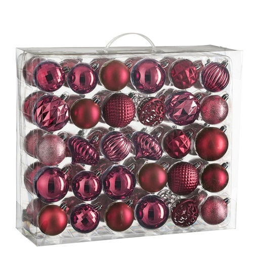 [EDE-1170665] Boule de noel dia:7cm 60pcs Rouge Foncé (copie) (copie)