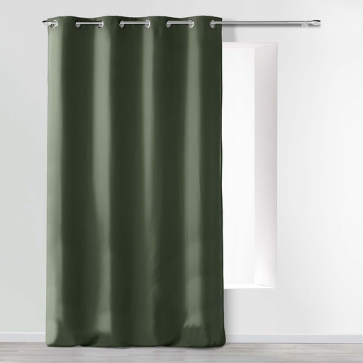 [L3C-1609118] Rideau à oeillets 140x260cm microfibre uni ABSOLU Kaki