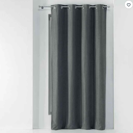[L3C-1608891] Rideau à oeillets 135x240cm occultant chambray uni chinea anthracite