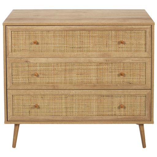 [CMP-HD7455] Commode 3 Tiroirs Bali H70xL90xP40cm