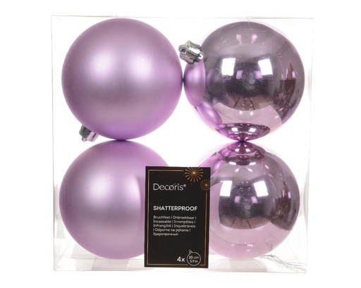 [KAE-022624] Boule de noel dia:10cm 4pcs Lilas Frais