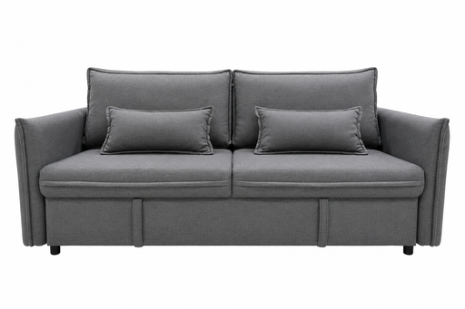 [AD-5LAH-231N2-P3-HN-6#N1-460] Sofa convertible 2 places Gris H12xL212xP100cm / couchage H45xL148xP190cm