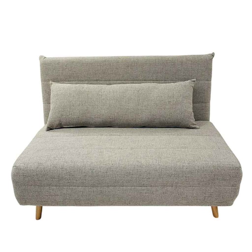 [AD-LAH279N9-P120-6#N1-150] Fauteuil convertible Marron clair H40xL120xP65cm / couchage H24xL120xP190 cm