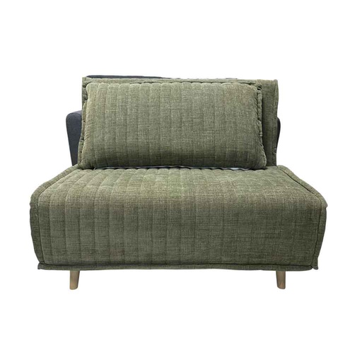[AD-LAH279N37-1-P100-9#N1-355] Fauteuil convertible Vert clair H83xL100xP78cm / couchage H26xL100xP190cm