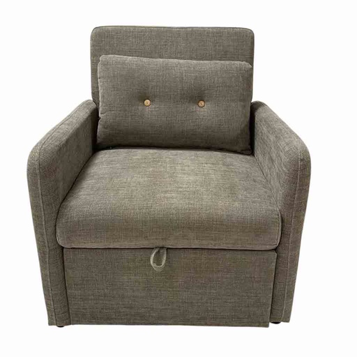 [AD-LAN97N3-P1-9#N1-170] Fauteuil convertible Taupe H64xL84xP69cm / couchage H46xL67xP191cm