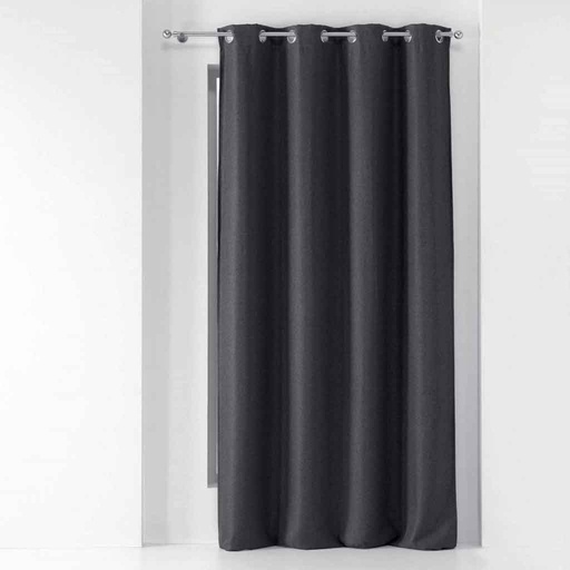 [L3C-1608922] Rideau à oeillets 135x240cm occultant tisse Tramina anthracite