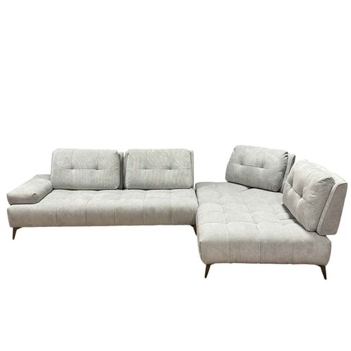 [UT-ALICE-RUN-AGAIN-80-MIST-D] Sofa 4 ALICE places H90xL310xP108cm avec méridienne droite L202xP108cm Gris